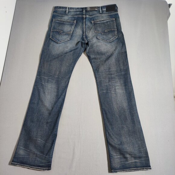 NWT Silver Jeans men's size W38/L36 indigo blue Zac relaxed fit straight leg - Picture 3 of 14